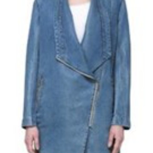 Soia & Kyo Stefie Denim Coat Size Small - Picture 2 of 10